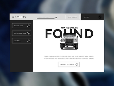 Jaguar Land Rover - No Results Found