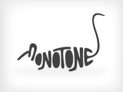 Monotone logo concept brand identity logo monochrome monotone mouse type typography