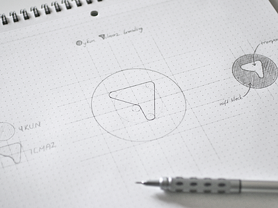Personal branding sketches branding dotgridbook grid logo oykun pencil portfolio sketch