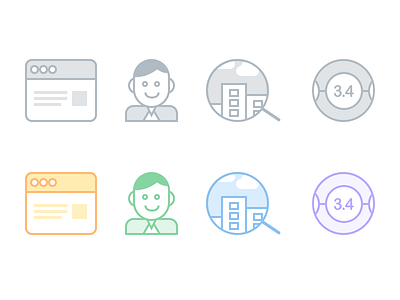 Illustration experiments avatar browser icon illustration plentific process property search sketchapp