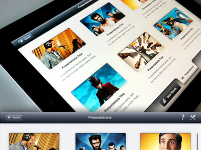 iPad App Presentation Screen