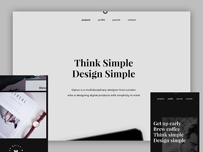 The new portfolio - oykun.com blog designer editorial journal minimal minimalist portfolio profile responsive semplice simple web