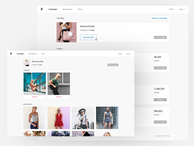 Feels: Campaigns clean fashion feels grid minimal photo simple web web app website