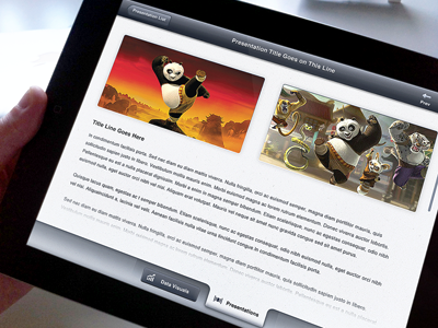 iPad app - presentation details