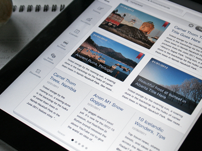 News Screen (iPad UX/UI)
