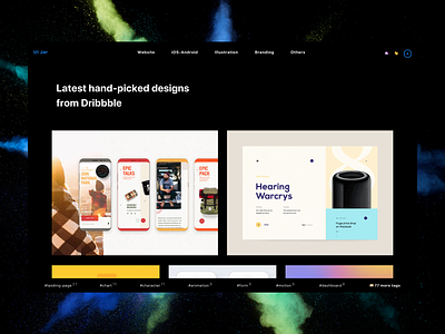 uijar.com is launched 🚀 dark dribbble explore inspiration responsive rubyonrails side project tachyons uijar website
