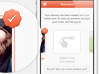Swipe button clean ios iphone minimalist mobile orange pastel swipe