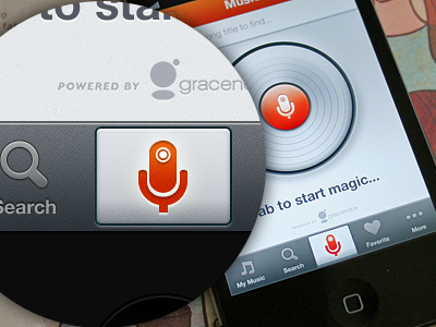 Tabbar v2 button circle clean icon ios iphone mobile music orange tab bar