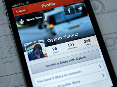 Profile avatar button facebook ios iphone mobile profile twitter wall