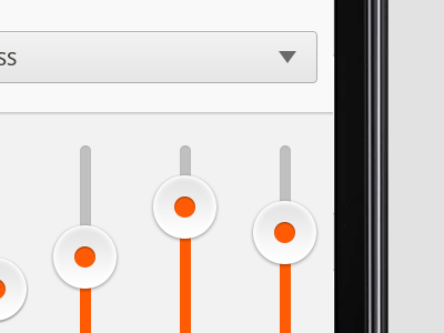 Sliders android app dropdown ios mobile nexus orange slider ui