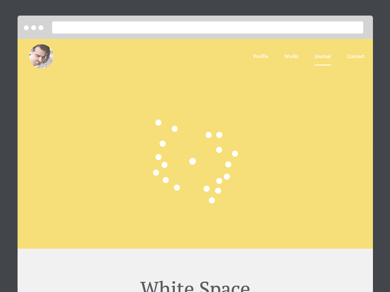 White Space (article) [gif] article blog journal post pro tip simplicity tip web website whitespace