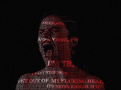 :// TEXT PORTRAIT dark dark art design digital art graphic design horror horror art text portrait text portrait effect text portrait style