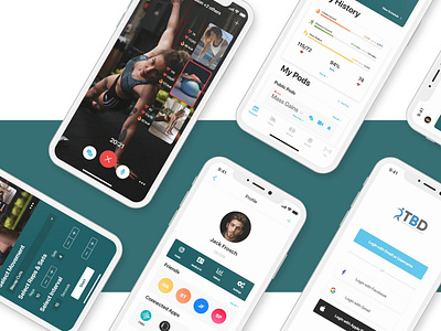 Video Group Workout App User Interface | WIP