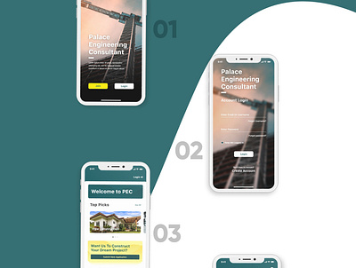 Engineering Consultancy App app design clean consultancy design engineering for sale unused buy minimal mobile app design mobile ui ui userinterface