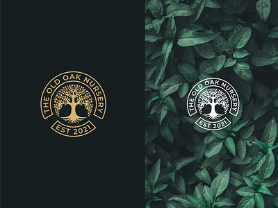 Old Oak Nursery branding clean dribbble logo design logodesign logotype nursery oak oak tree shot vector