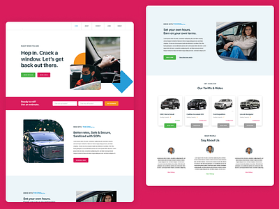 UI/UX Exploration for Ride Hailing Landing Page