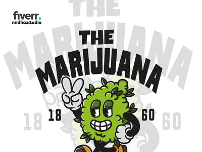 THE MARIJUANA LOGO VINTAGE