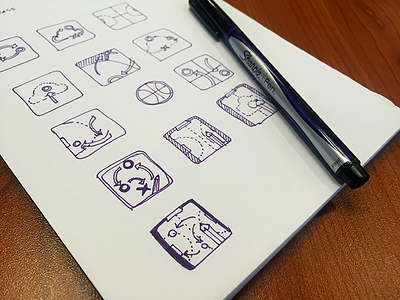Early sketches for the Playbbboard Icon app icon concept icon idea illustration ios sharpie sketch sketchbook