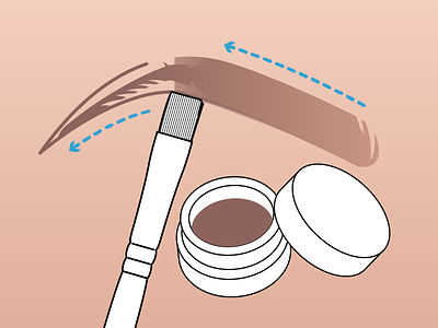 Experimenting with makeup tutorials brush eyebrow illustration makeup manual tutorial