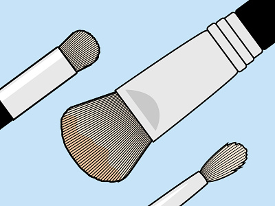 Brushes, brushes brushes illustration instructional design makeup tutorial