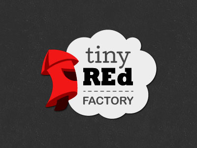 Logo for personal project brand branding cartoon cloud factory logo logotype red