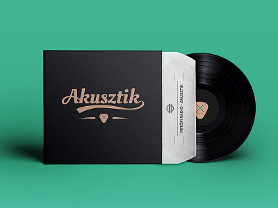 Akusztik vinyl Record Design akusztik logo music vinyl