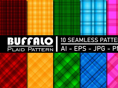 Buffalo-Plaid-Pattern animation beach sublimation bundle branding buffalo plaid pattern graphic design illustration logo motion graphics typography