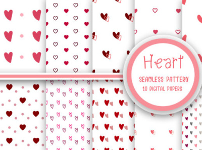 Heart-Seamless-Pattern-Digital-Papers beach sublimation bundle branding design graphic design illustration logo typography vector