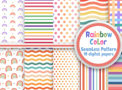 Rainbow-Color-Seamless-Pattern beach sublimation bundle branding graphic design illustration logo rainbow color seamless pattern typography vector