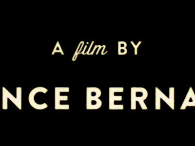 A Film By film credits type typography