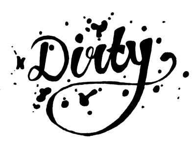Dirty handlettering typograpy