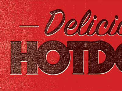 Delicious illustration poster typography