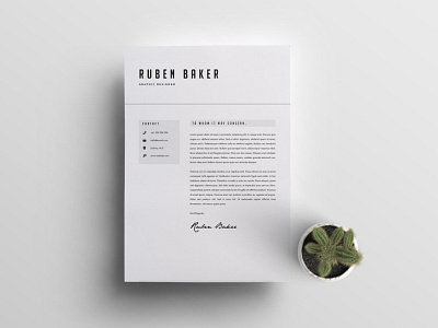 Resume Template 3 Page | CV Template #3 app branding design graphic design illustration logo typography ui ux vector