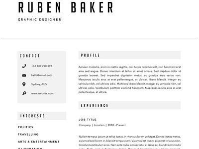 Resume Template 3 Page | CV Template #4