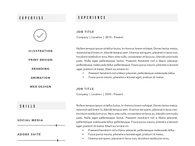 Resume Template 3 Page | CV Template #6 app branding design graphic design illustration logo typography ui ux vector