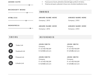 Resume Template 3 Page | CV Template #7