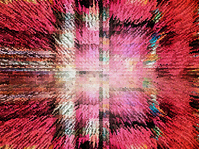 Scarf Explode digital explode mosaic pink red