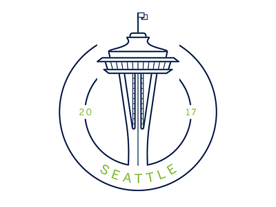 Seattle City Icon city icon icon illustrator seattle space needle vector