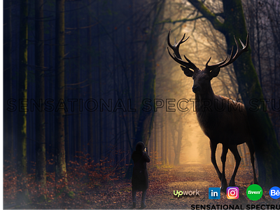 Unreal Photo Manipulation of Deer