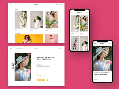 Fashion Shop Main design desktop fashion mobile shop uiux web design website
