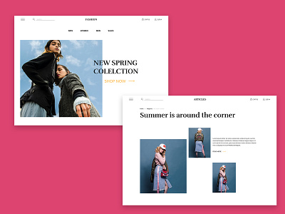 Fashion Shop Magazine blog debut fashion junior magazine shop ui design uiux web website