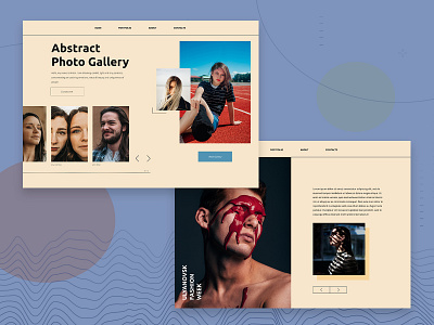Abstract Photo Gallery designs uidesign web