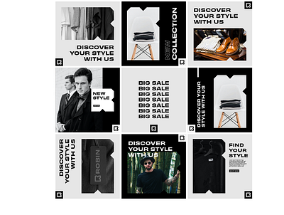 Social Media Design Kit for Robin Brand branding graphic design instagram logo socialmedia