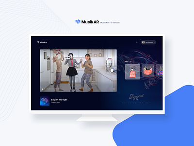 Mixed Reality | Sing with Musicians TV app augmentedreality dance dark ui design ios minimal minimalist music tv uidesign uiux