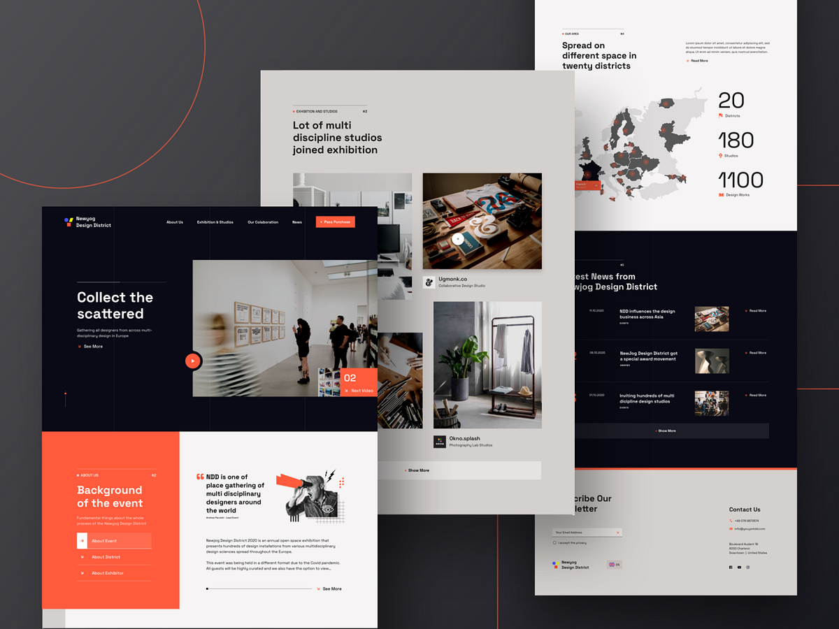 Exploration | Design Exhibtion - Landing Page | Desktop Version by ...