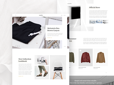 Casuality Landing Page homepage landingpage minimal simple ui webdesign website