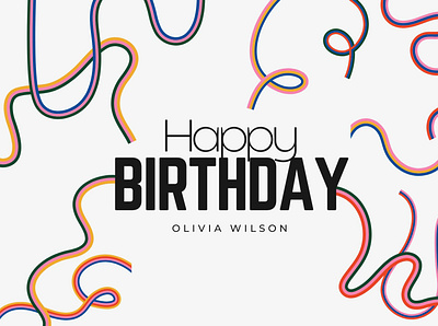 Confetti Happy Birthday Card branding graphic design