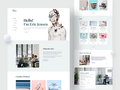Eric Jensen - Personal Portfolio Homepage Design auto car care business consultancy corporate design design app fashion homepage interface design landing landingpage minimal personal portfolio product page resume template website website builder