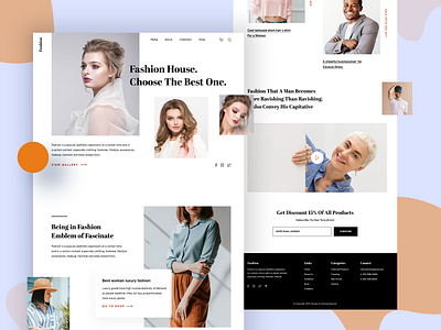 Fashion | Landing Page Website animation 2d business design design agency design app dotpixel agency element fashion fashion app fashion design interaction landing landingpage layout design model page design showcase typography art website