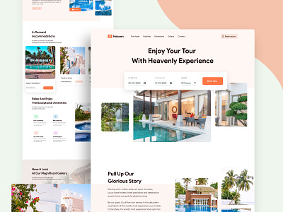 Heaven Travels landing page design